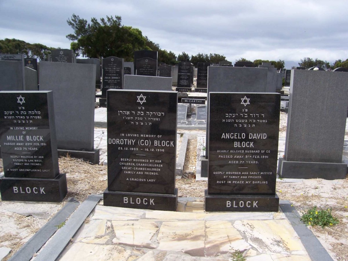 BLOCK Angelo David -1991 &amp; Dorothy 1905-1996 :: BLOCK Millie -1991