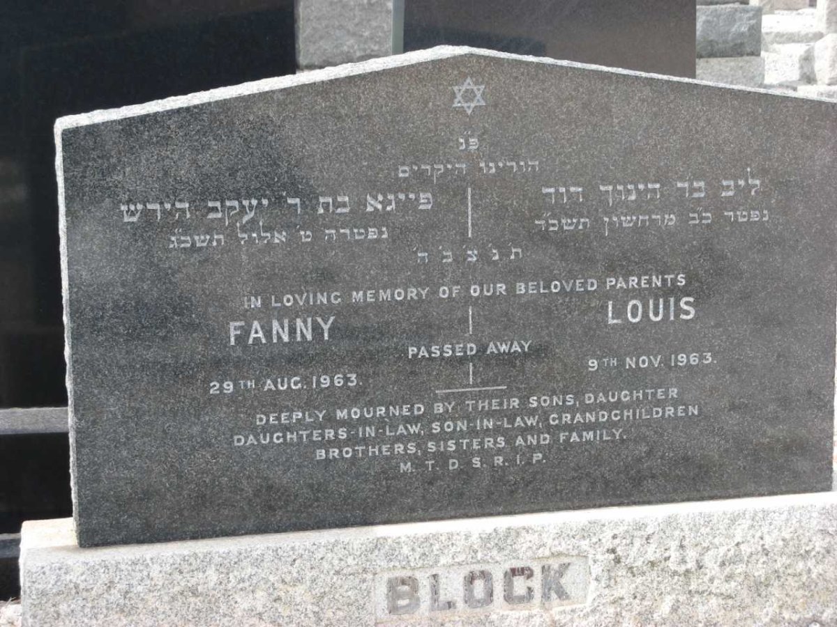 BLOCK Louis -1963 &amp; Fanny -1963
