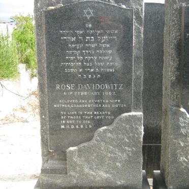 DAVIDOWITZ Rose -1962