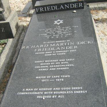 FRIEDLANDER Richard Martin -2007