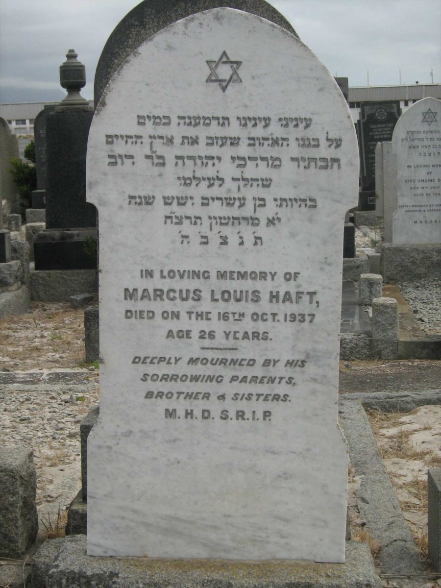HAFT Marcus Louis -1937