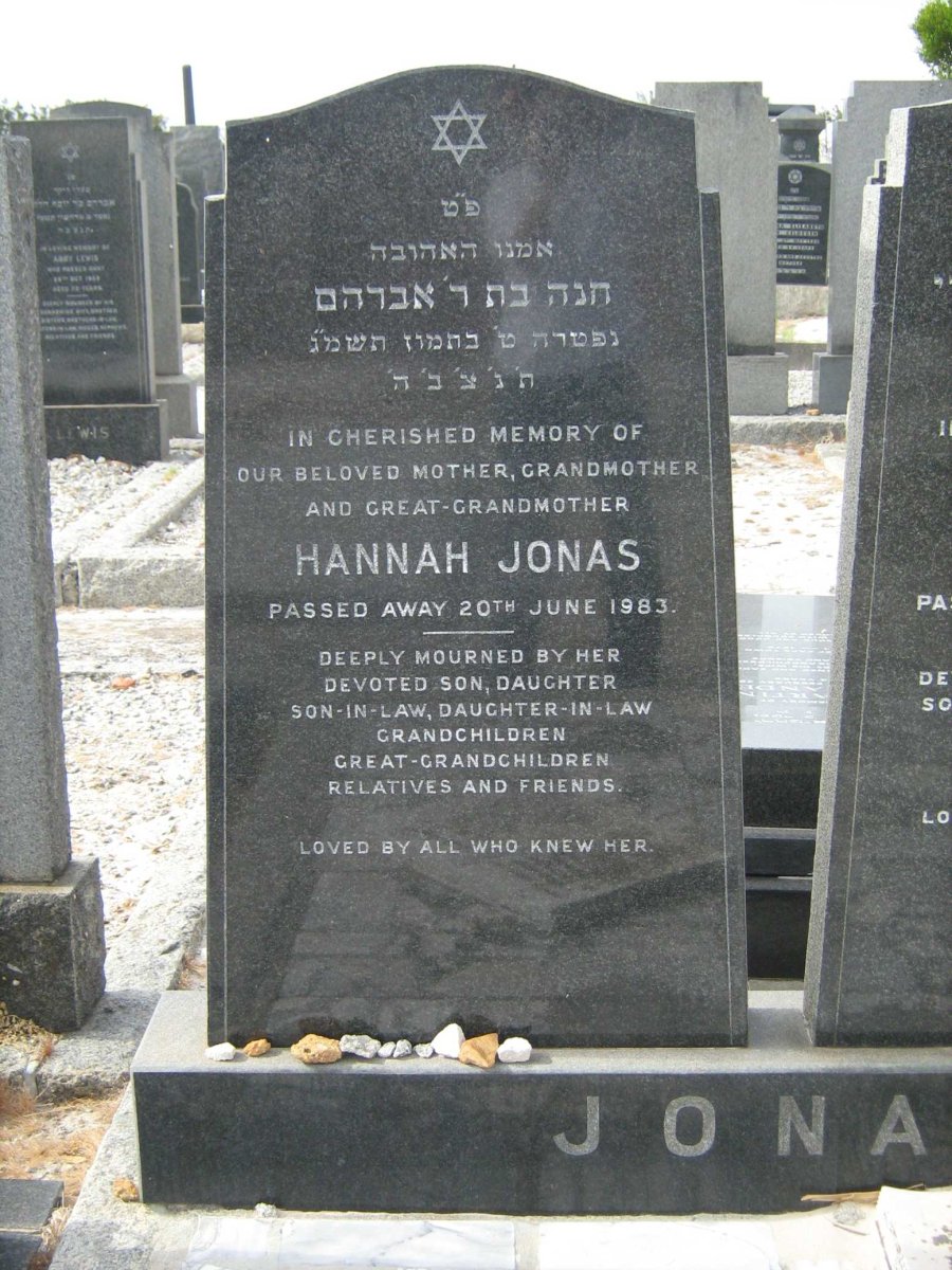 JONAS Hannah -1983