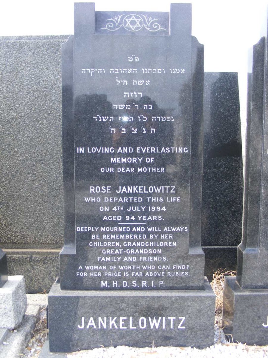 JANKELOWITZ Rose -1994