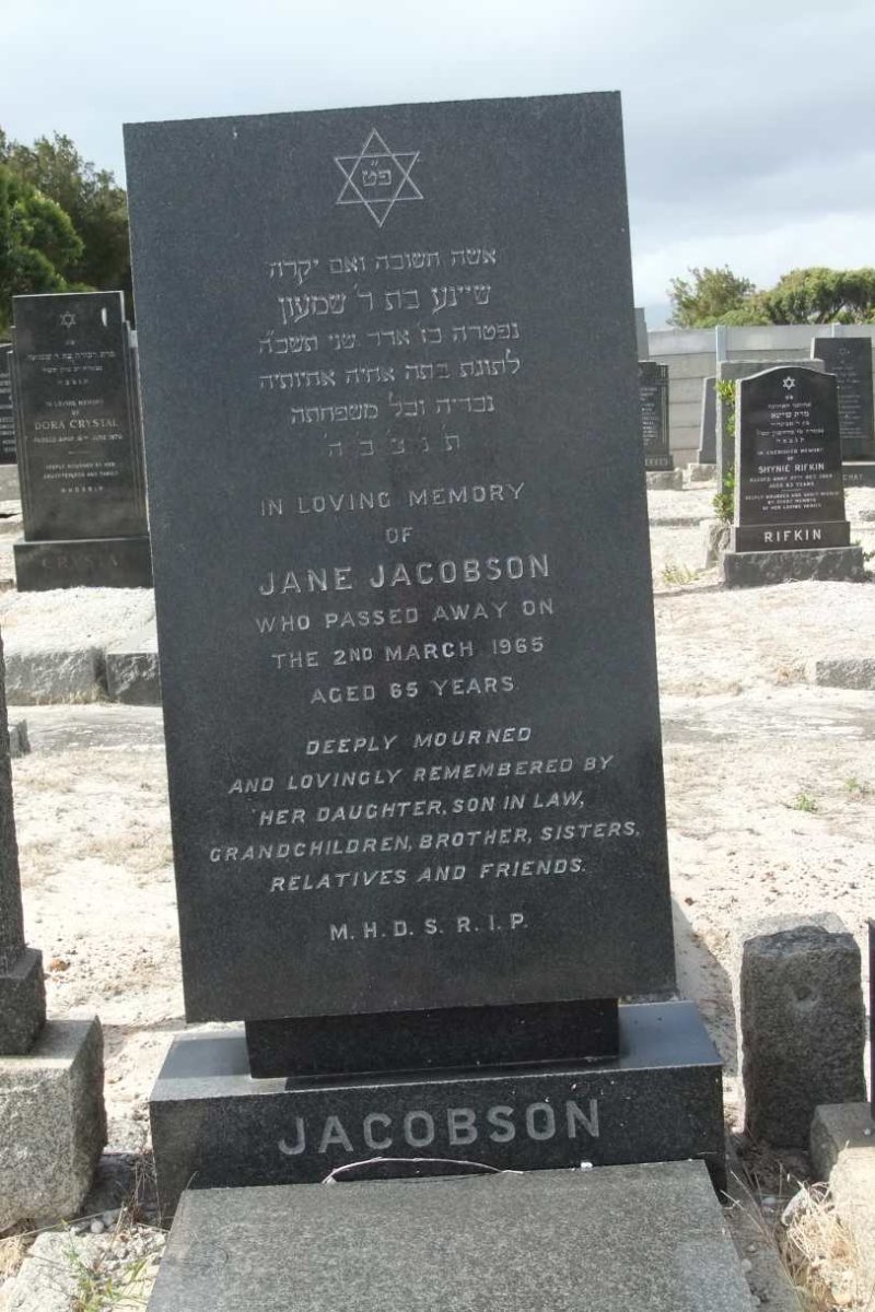 JACOBSON Jane -1965