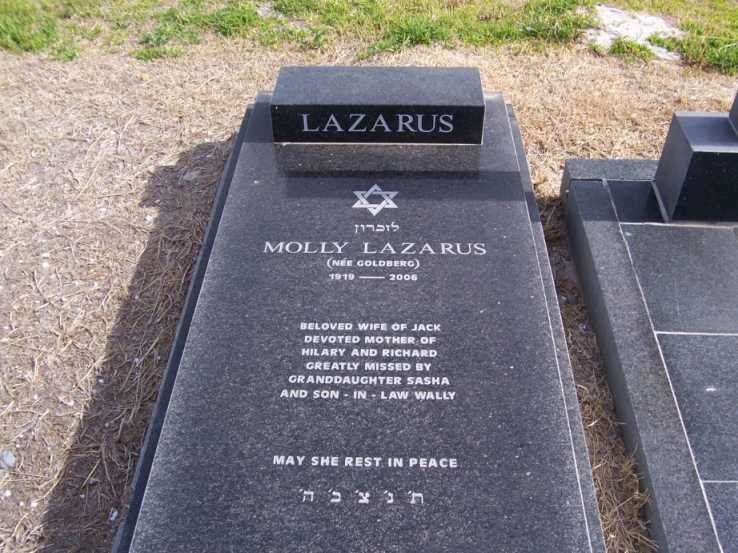 LAZARUS Molly nee GOLDBERG 1919-2006