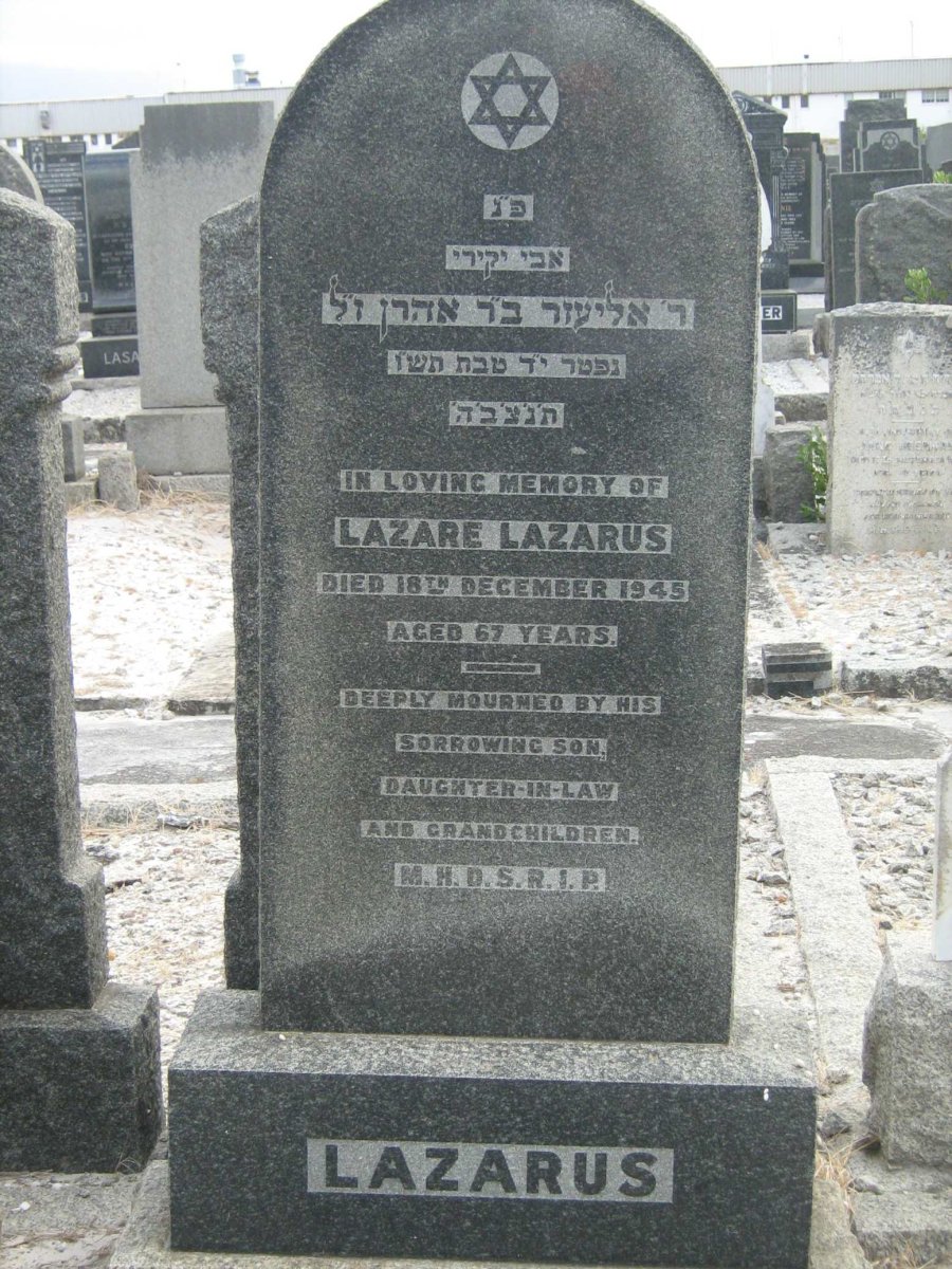 LAZARUS Lazare -1945