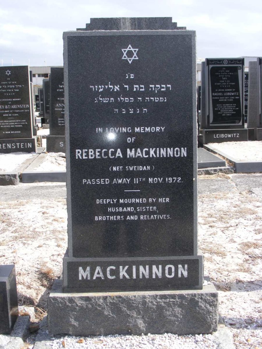 MACKINNON Rebecca nee SWEIDAN -1972