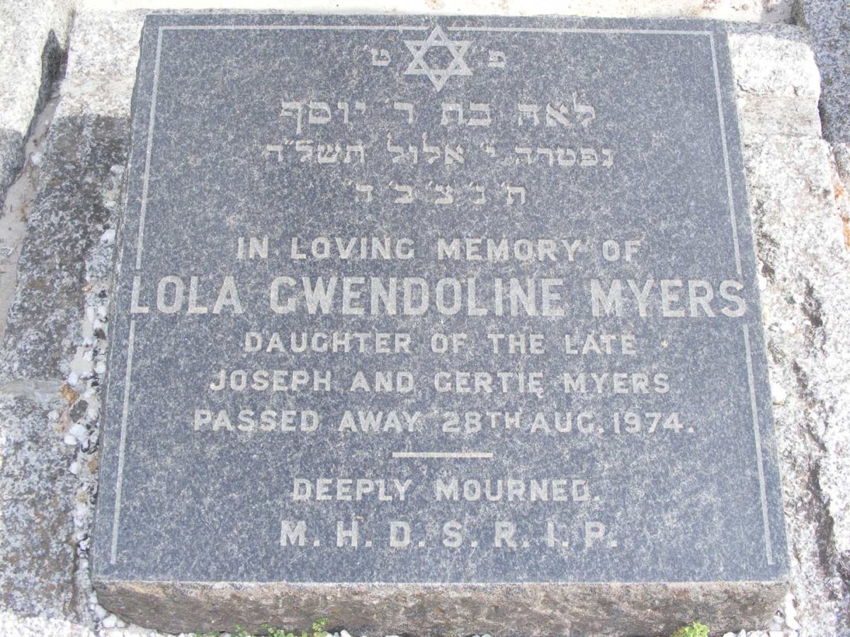 MYERS Lola Gwendoline -1974