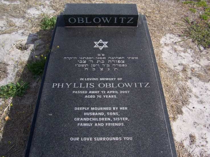 OBLOWITZ Phyllis -2007