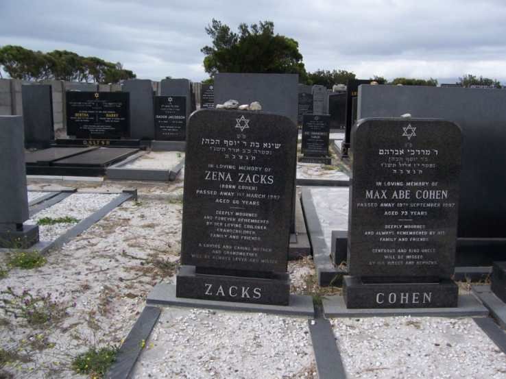 ZACKS Zena nee COHEN