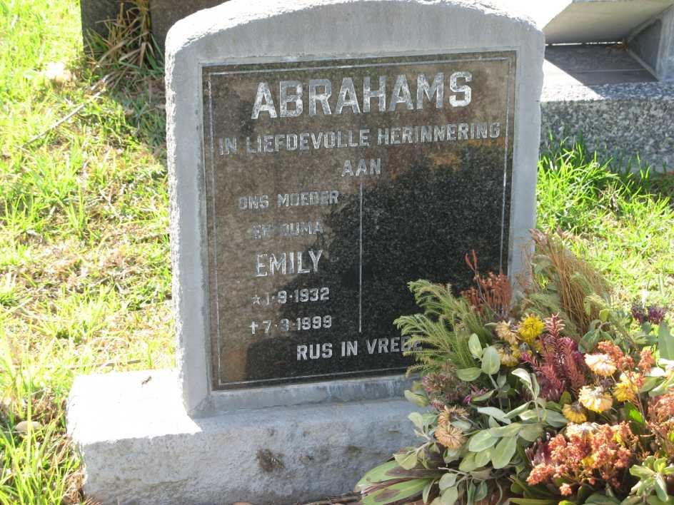 ABRAHAMS Emily 1932-1999