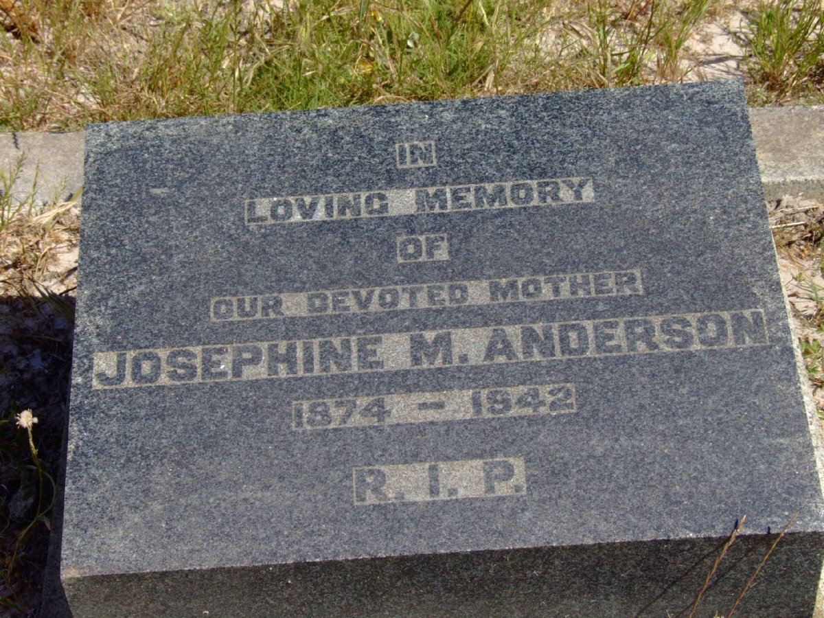 ANDERSON Josephine M. 1874-1942