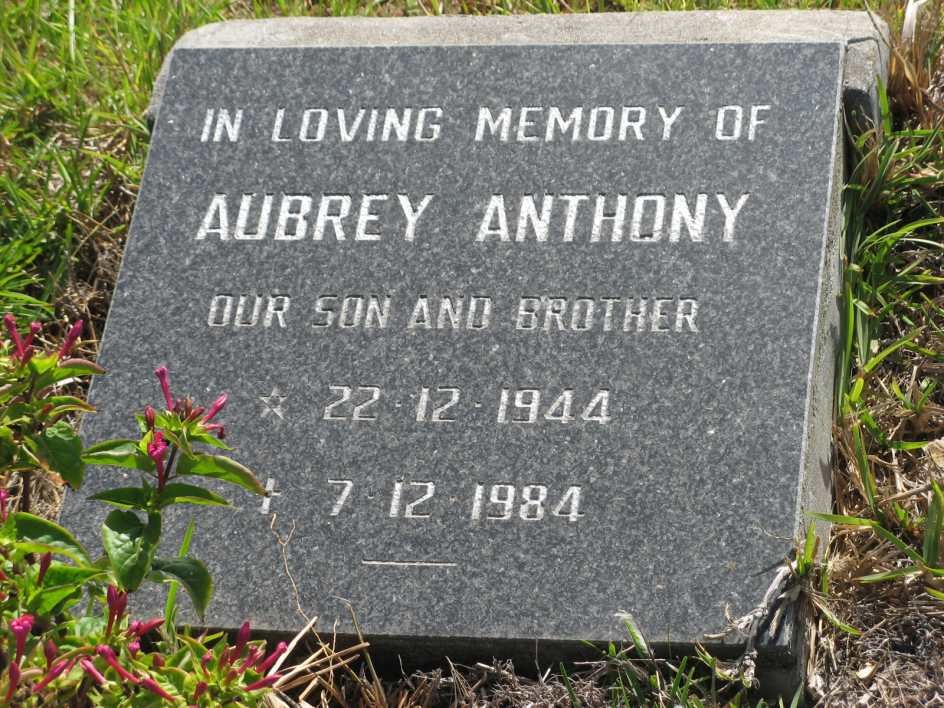ANTHONY Aubrey 1944-1984