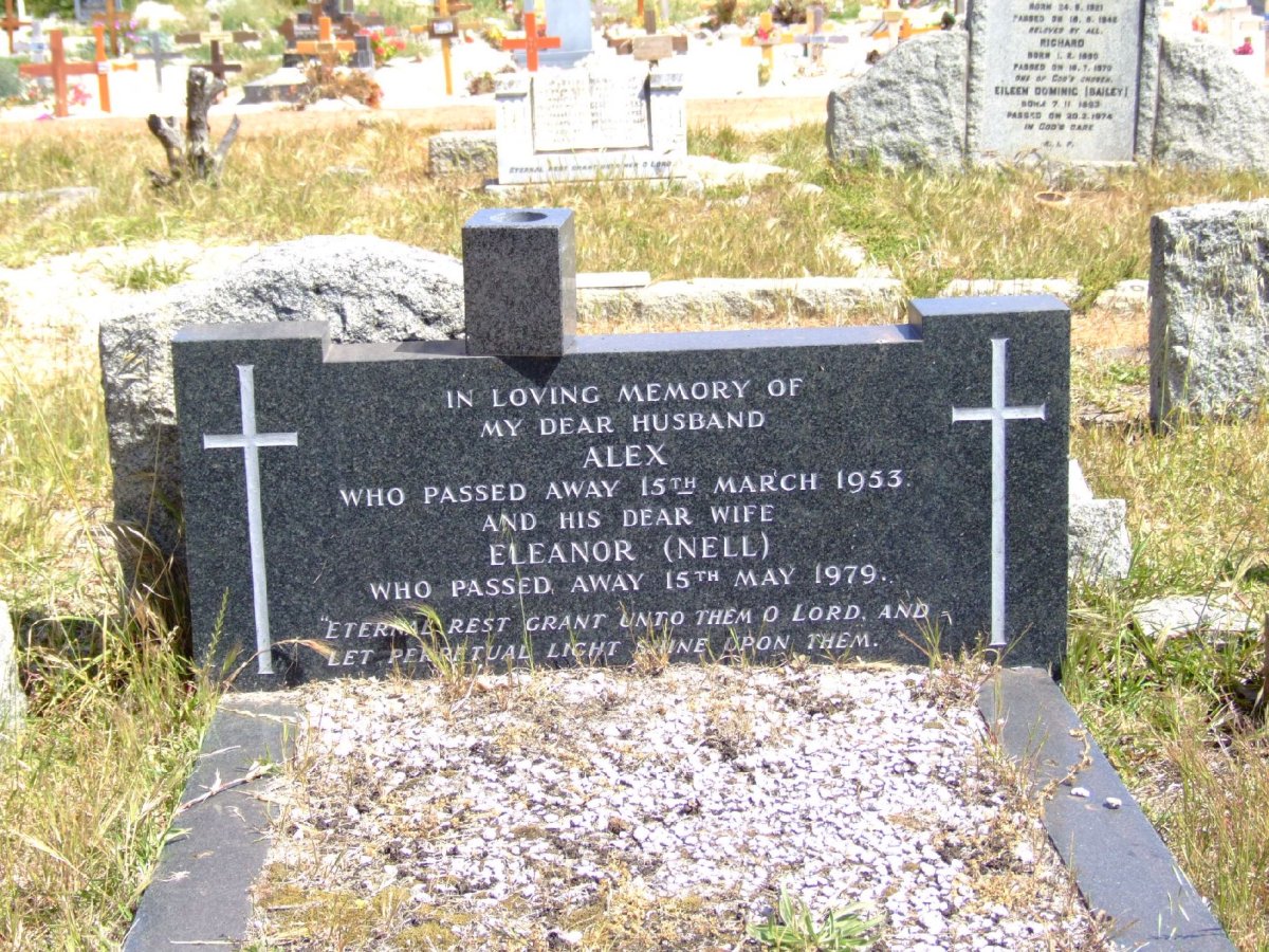 ALEXANDER Alex -1953 &amp; Eleanor NELL -1979