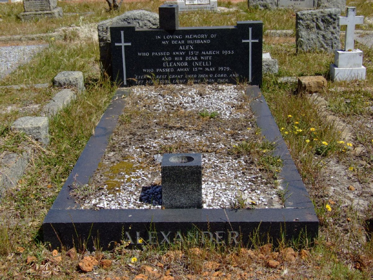 ALEXANDER Alex -1953 &amp; Eleanor NELL -1979
