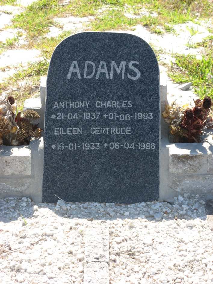 ADAMS Anthony Charles 1937-1993 &amp; Eileen Gertrude 1933-1998