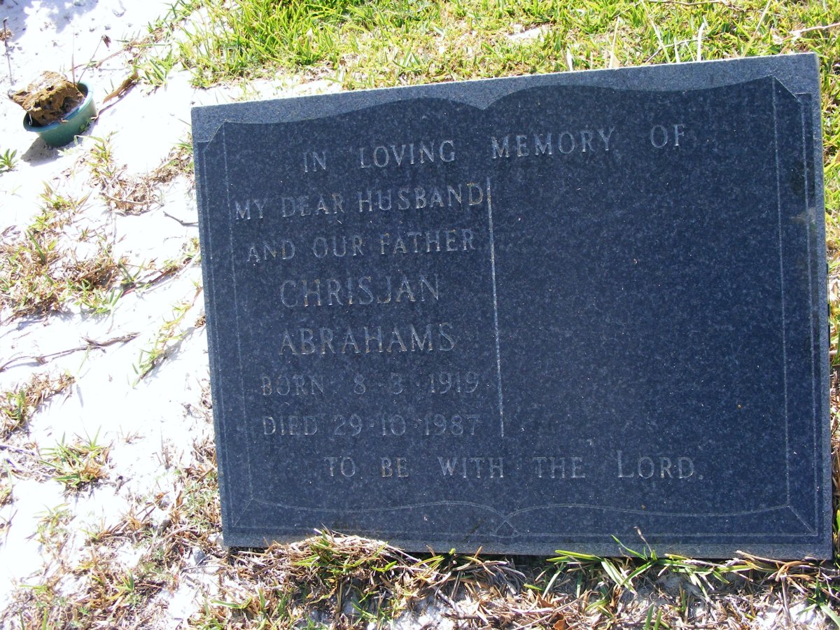 ABRAHAMS Chrisjan 1919-1987