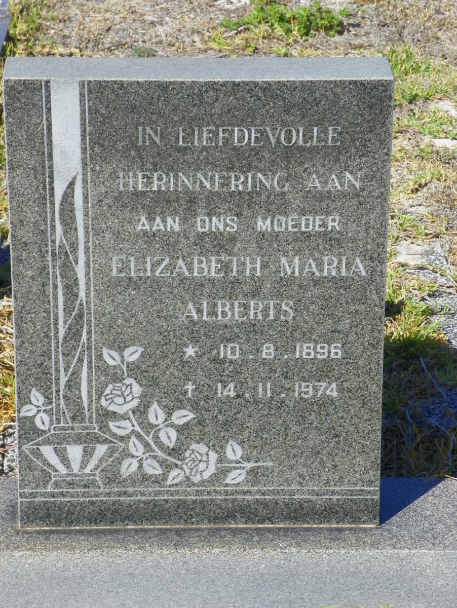 ALBERTS Elizabeth Maria 1896-1974