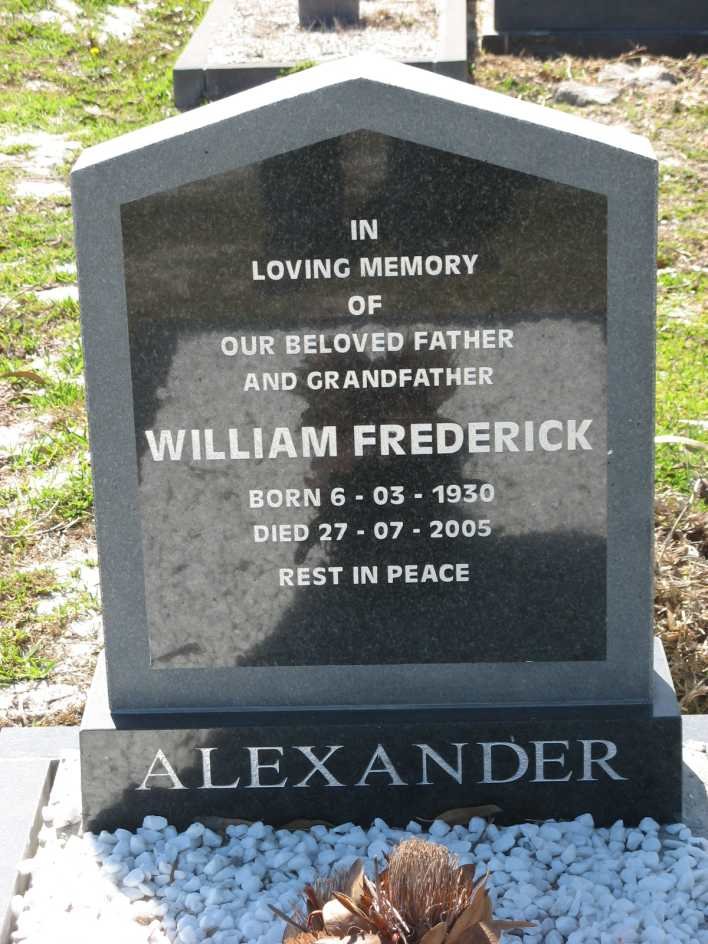 ALEXANDER William Frederick 1930-2005