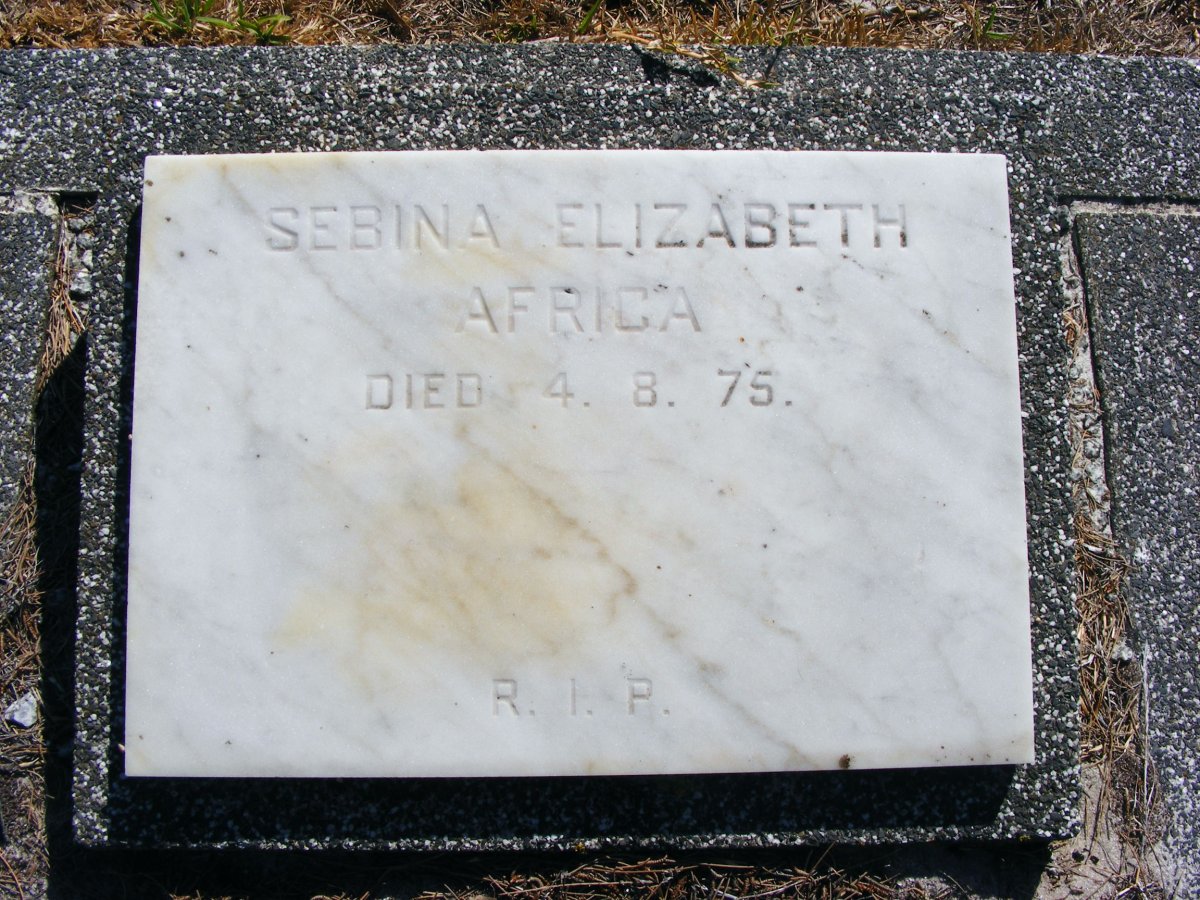 AFRICA Sebina Elizabeth -1975