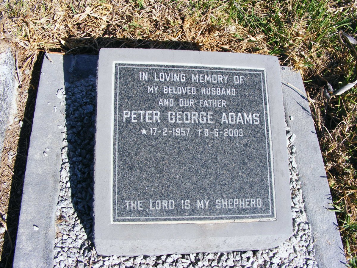 ADAMS Peter George 1957-2003