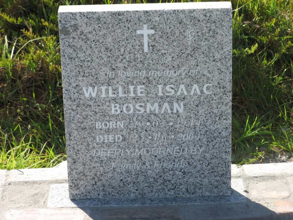 BOSMAN Willie Isaac 1944-2001