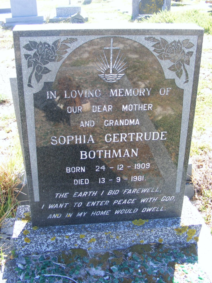 BOTHMAN Sophia Gertrude 1909-1981