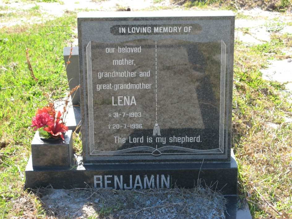 BENJAMIN Lena 1903-1996