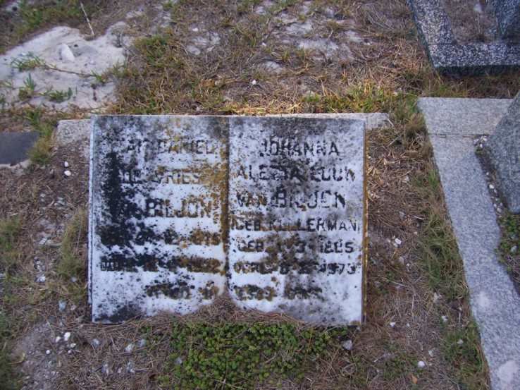 BILJON Izak Daniel de Vries van 1879-1972 &amp; Johanna Aletta Louw KELLERMAN 1885-1973