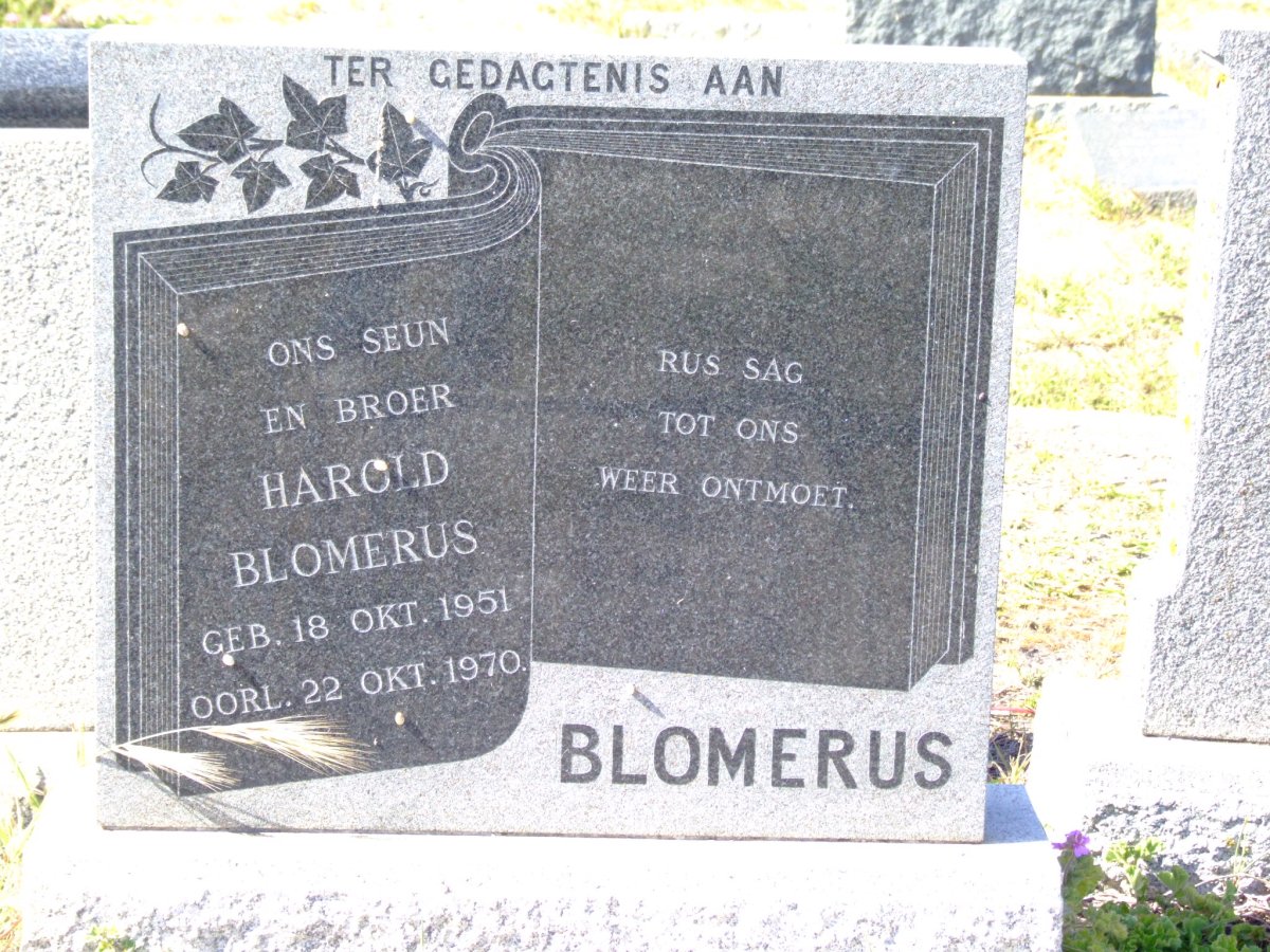BLOMERUS Harold 1951-1970