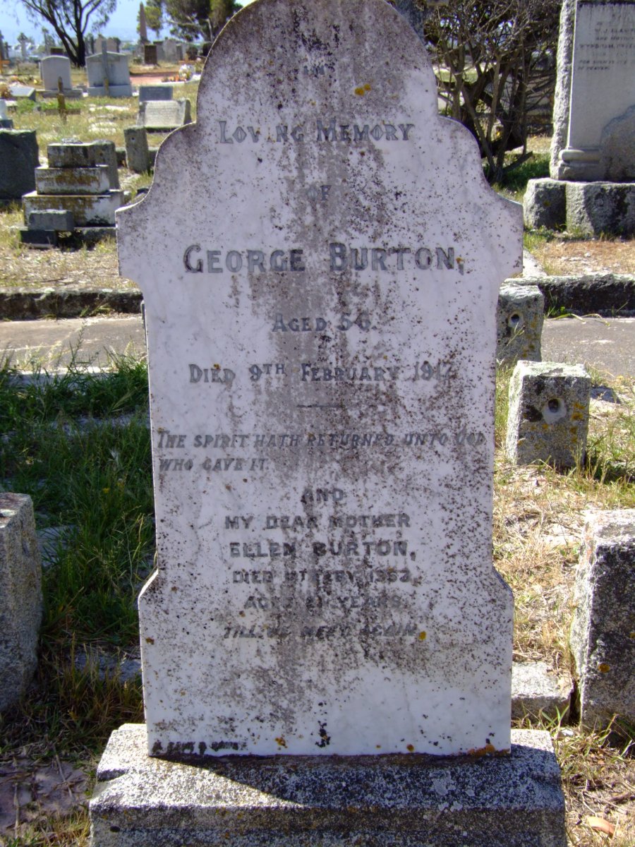 BURTON George -1917 :: BURTON Ellen -1953