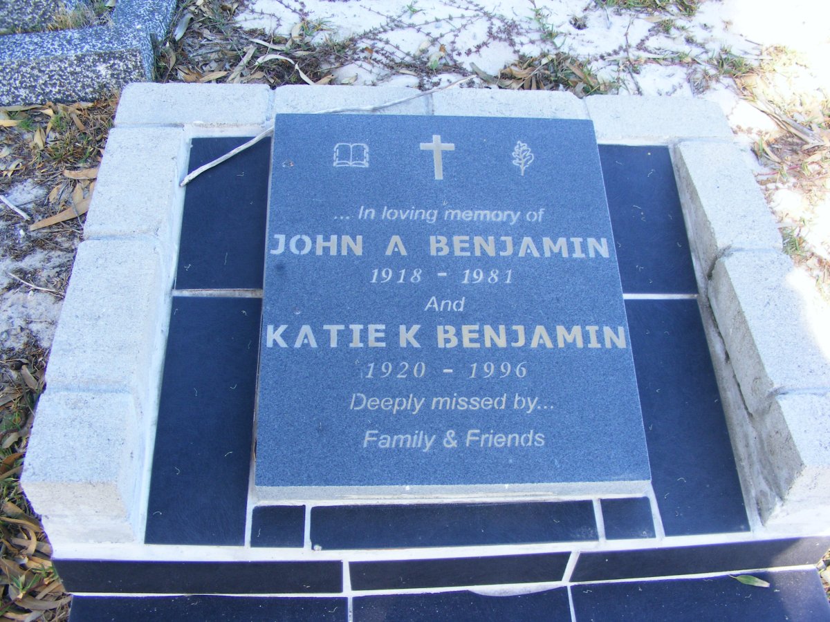 BENJAMIN John A. 1918-1981 &amp; Katie K. 1920-1996