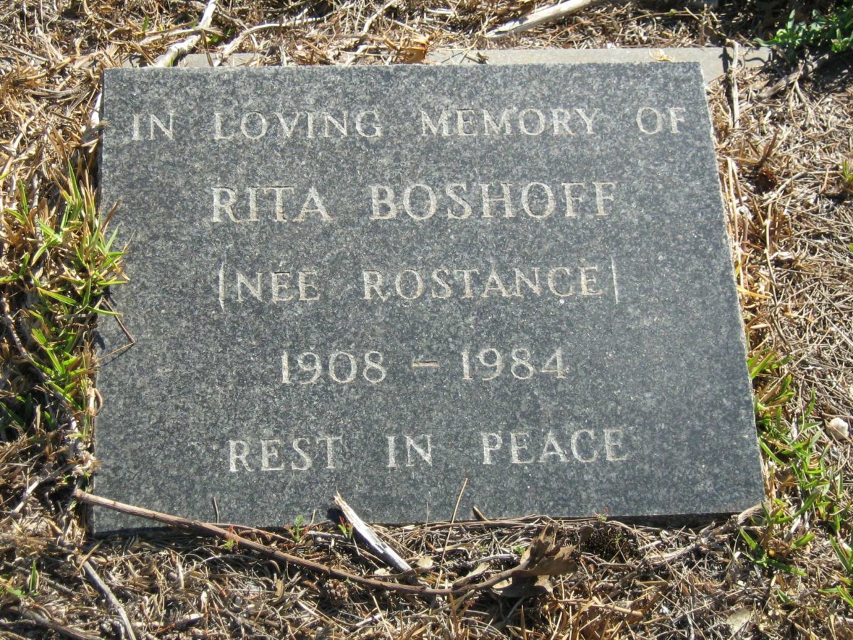 BOSHOFF Rita nee ROSTANCE 1908-1984