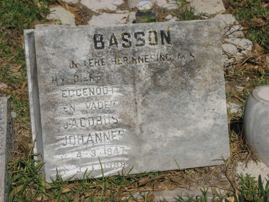 BASSON Jacobus Johannes 1947-1988