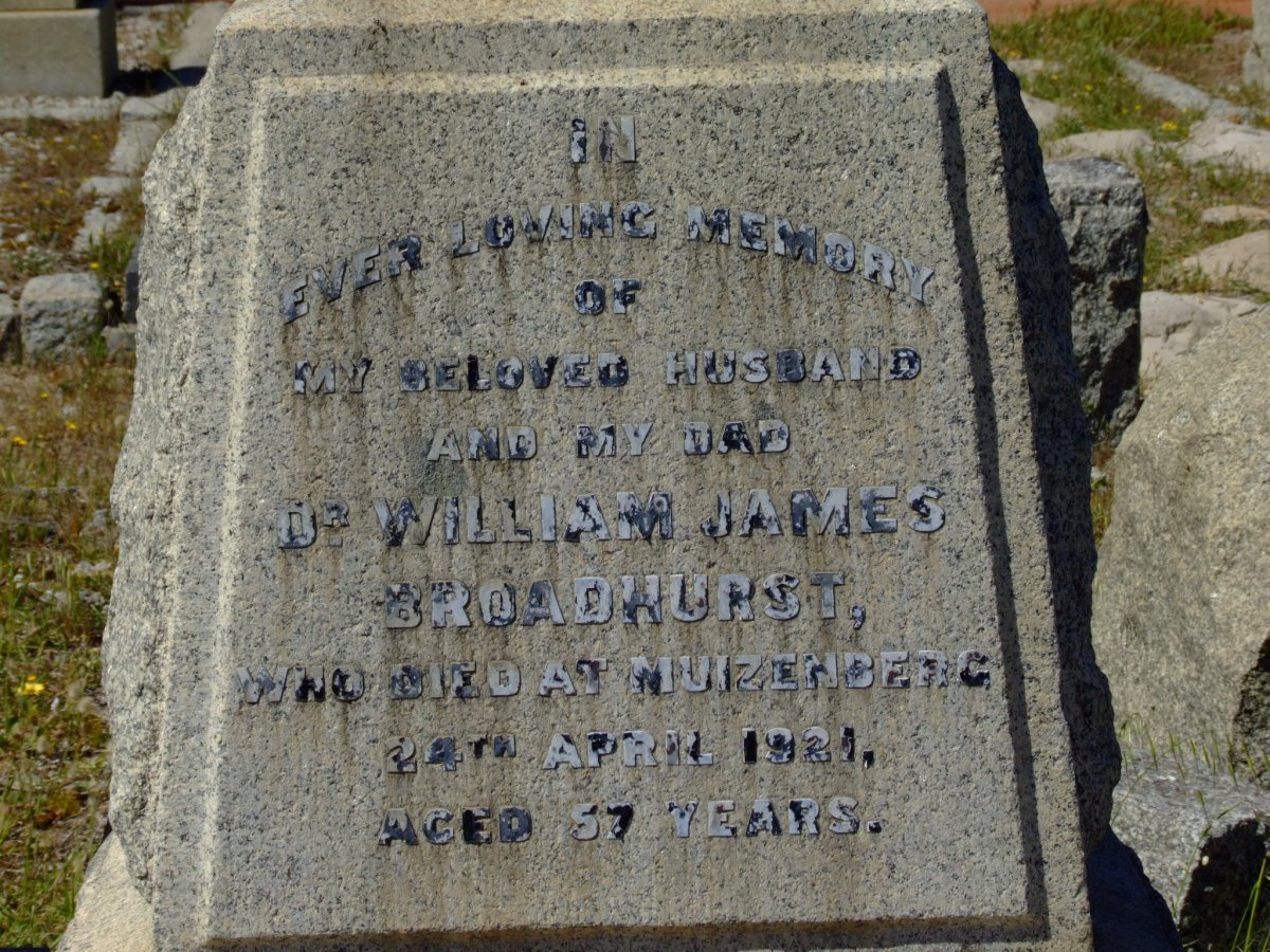 BROADHURST William James -1921