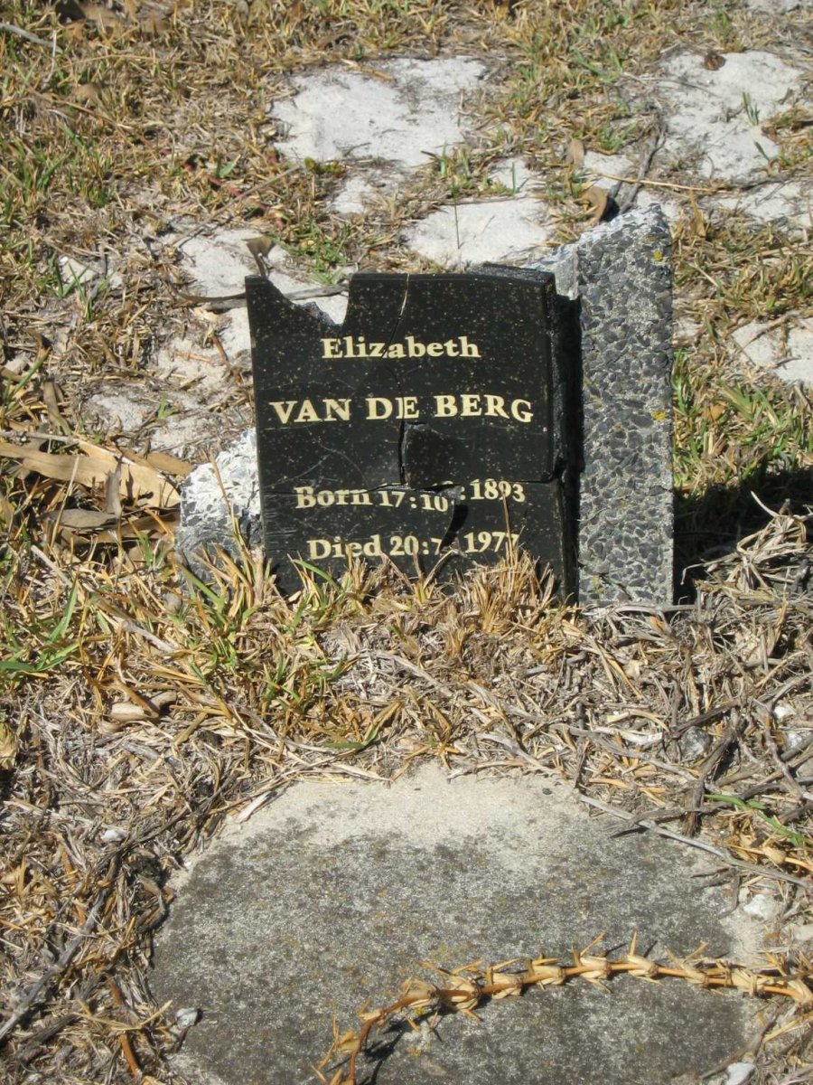 BERG Elizabeth, van de 1893-1977