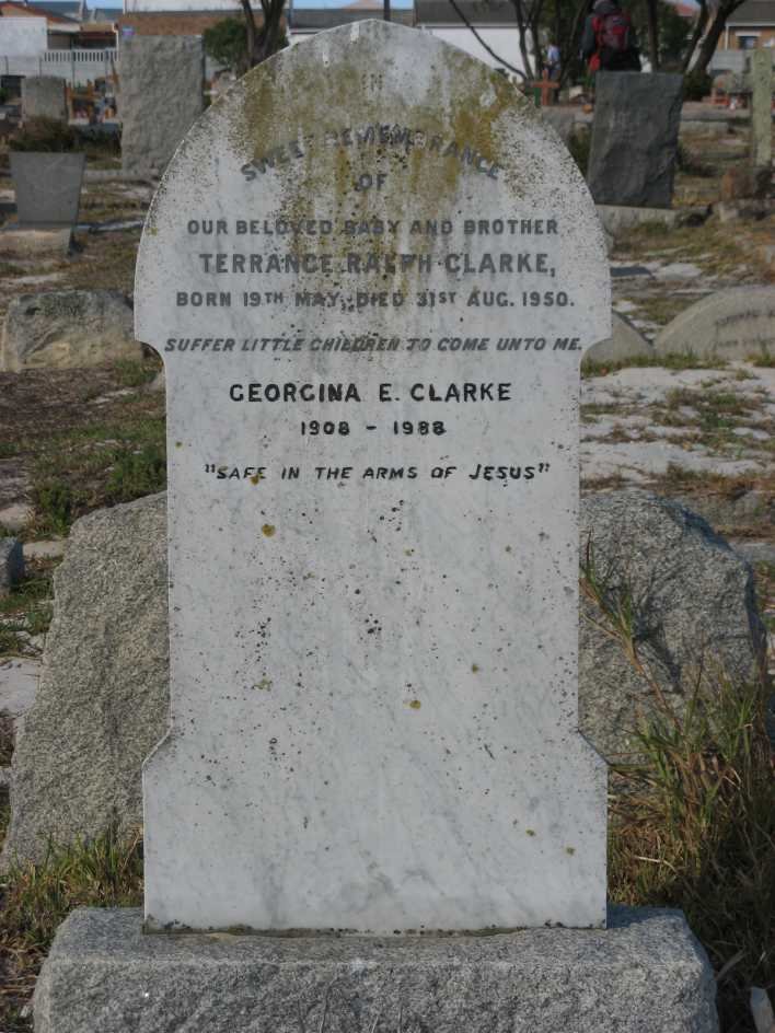 CLARKE Georgine E. 1908-1988 :: CLARKE Terrance Ralph 1950-1950