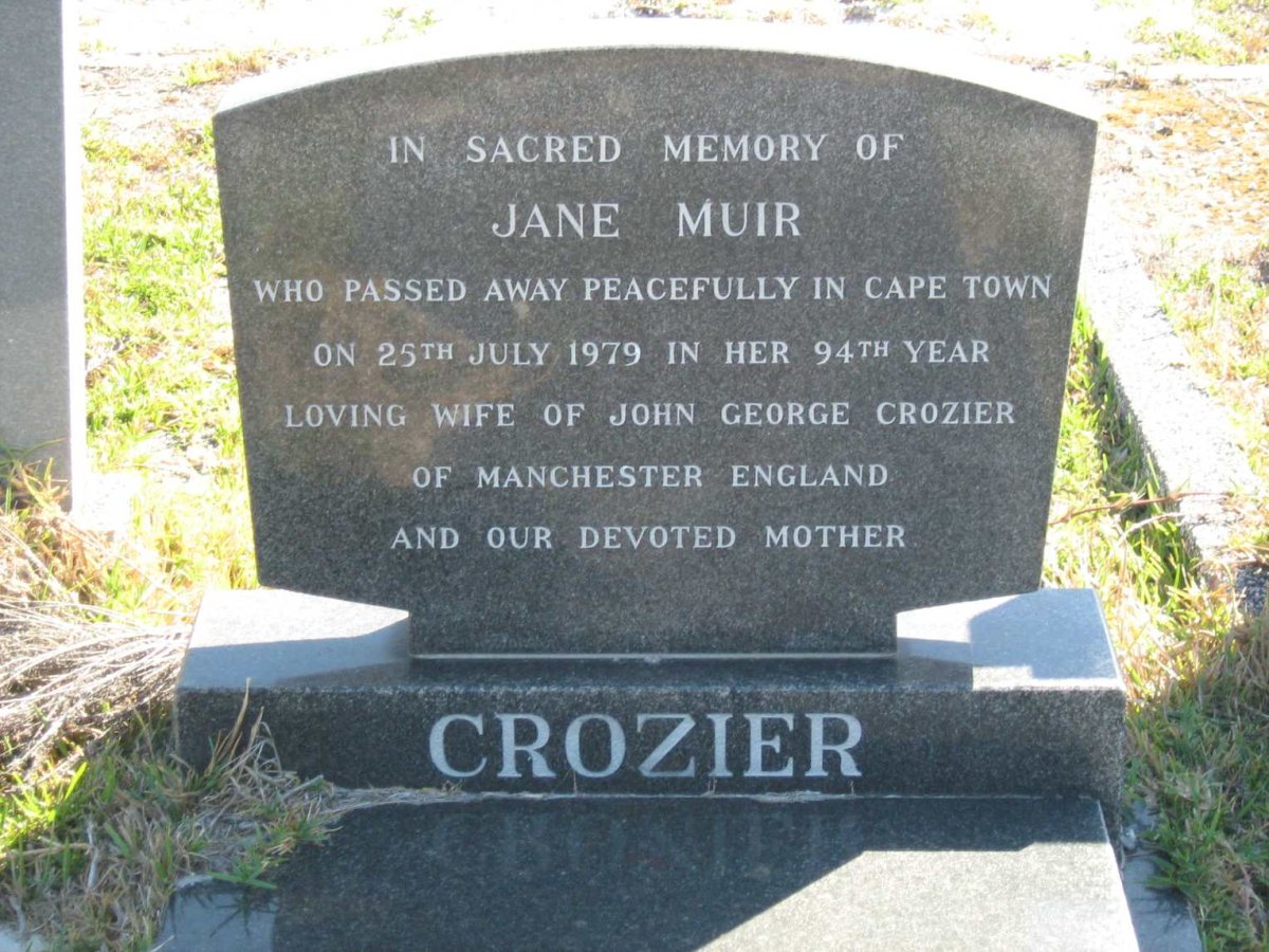 CROZIER Jane nee MUIR -1979