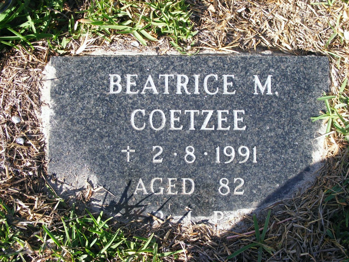 COETZEE Beatrice M. -1991