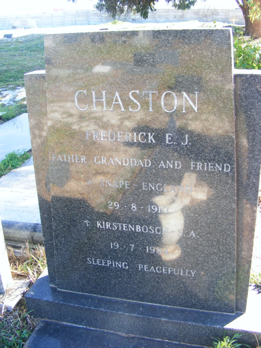 CHASTON Frederick E.J. 1910-1984