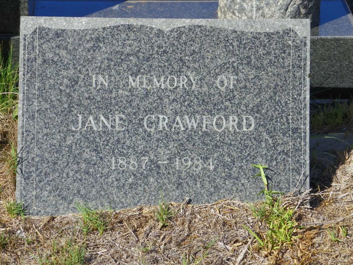 CRAWFORD Jane 1887-1984