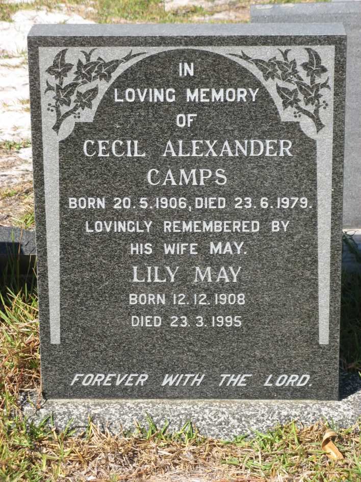 CAMPS Cecil Alexander 1906-1979 &amp; Lily May 1908-1995