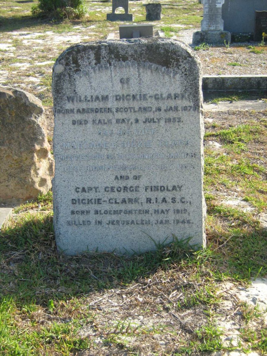 CLARK William, DICKIE 1879-1953 &amp; Margaret 1885-1963 :: DICKIE-CLARK George Findlay 191?-1946