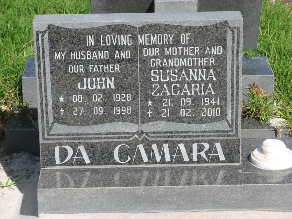 CAMARA John, da 1928-1998 &amp; Susanna Zacharia 1941-2010