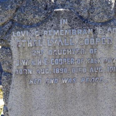 COOPER Ethel Lyall 1890-1911