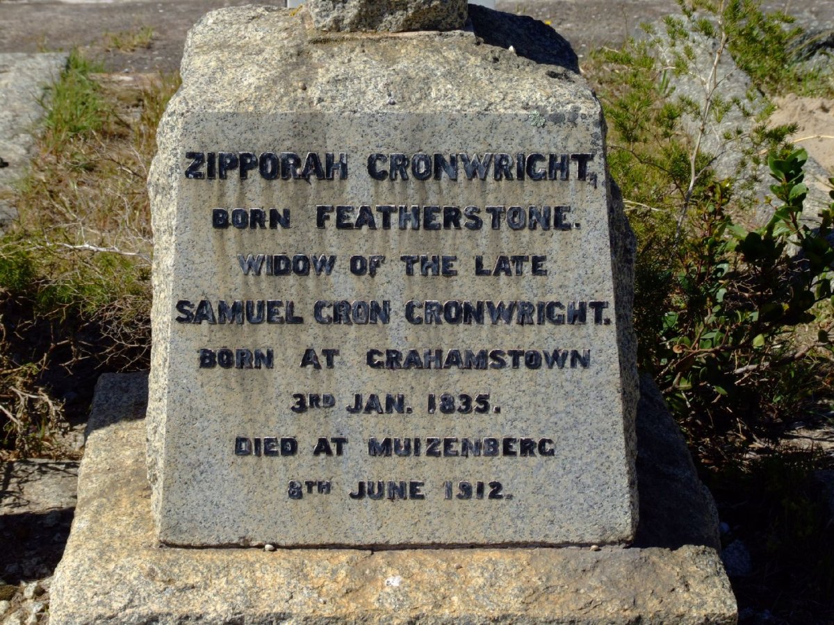 CRONWRIGHT Zipporah nee FEATHERSTONE 1835-1912