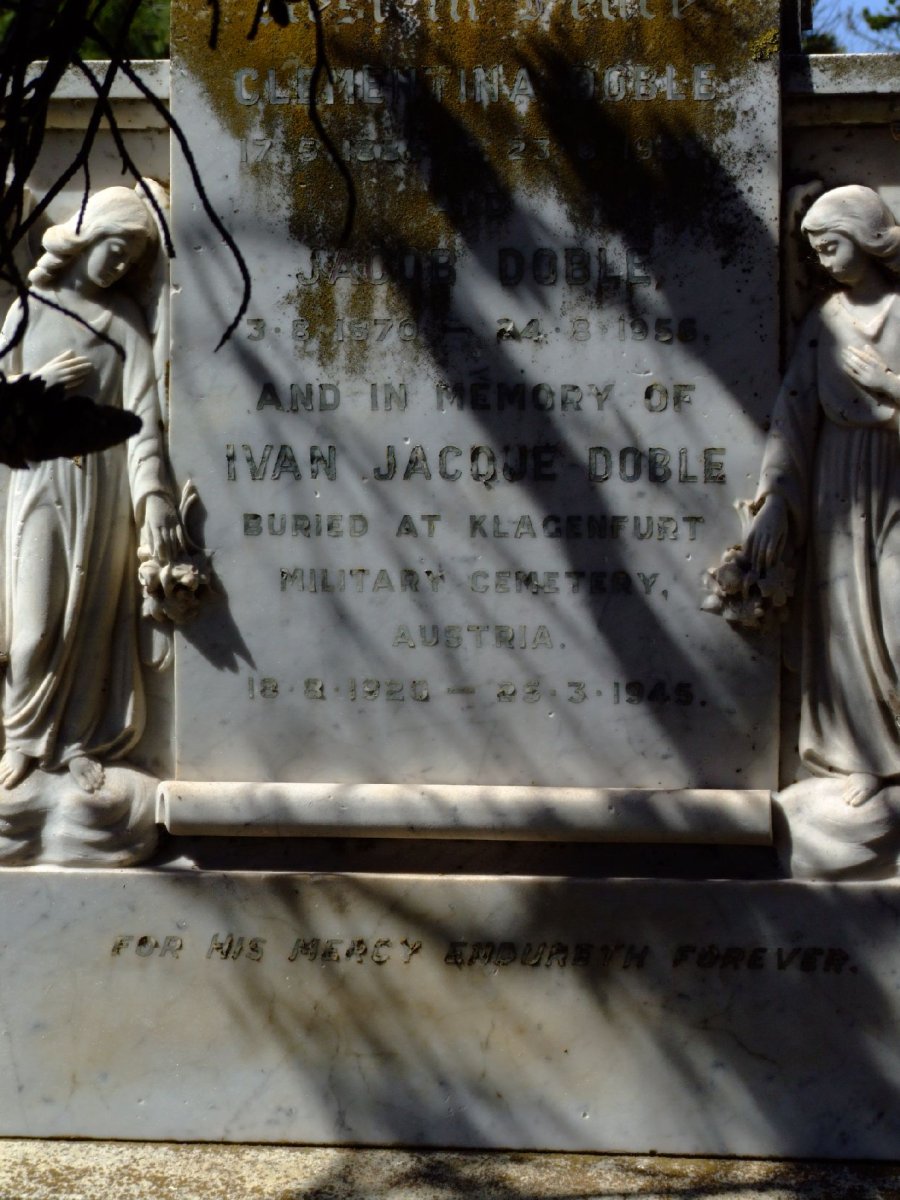 DOBLE Jacob 1870-1956 &amp; Clementina 188?-1956 :: DOBLE Ivan Jacque 1920-1945