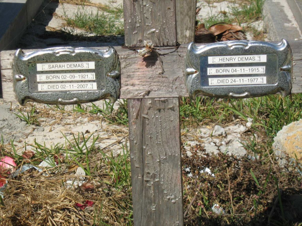 DEMAS Henry 1915-1977 &amp; Sarah DEMAS 1921-2007