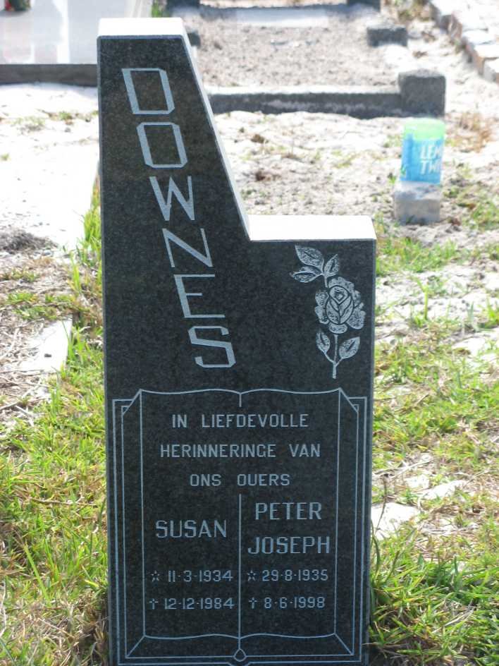 DOWNES Peter Joseph 1935-1998 &amp; Susan 1934-1984