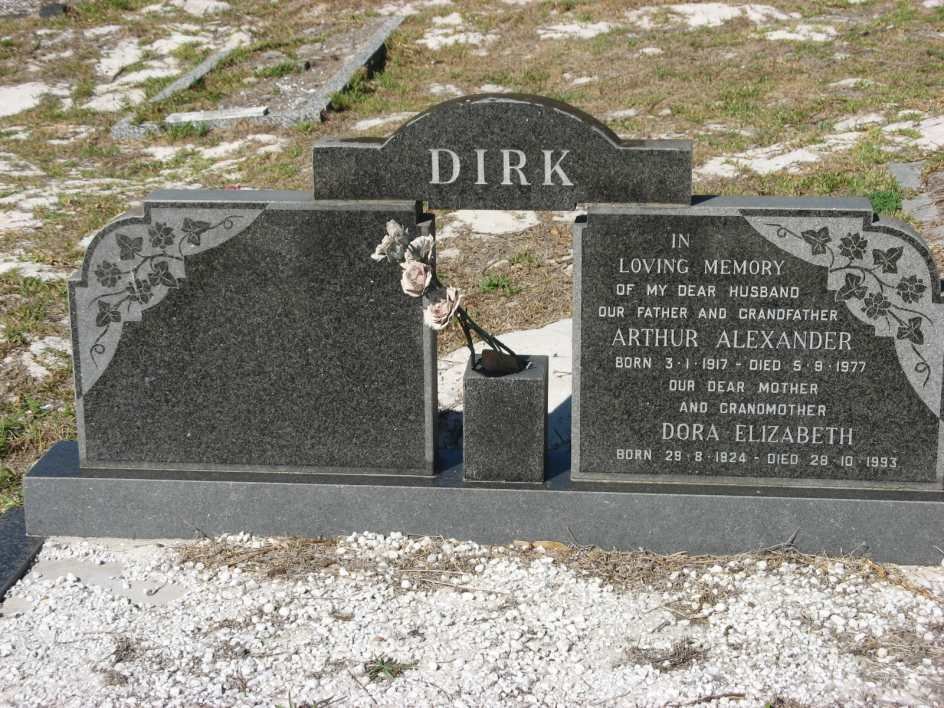 DIRK Arthur Alexander 1917-1977 &amp; Dora Elizabeth 1924-1993